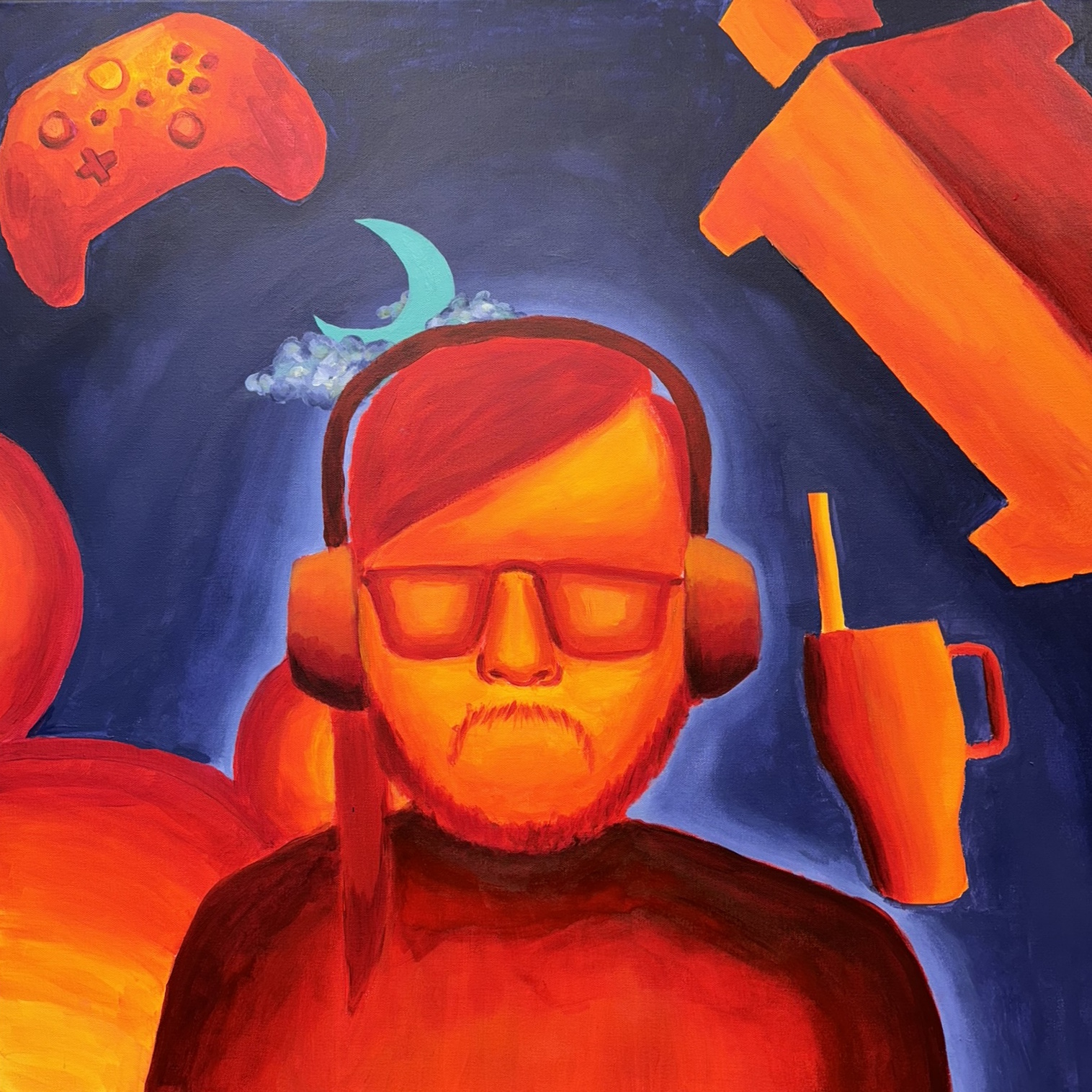 Analogous Self-Portrait Painting