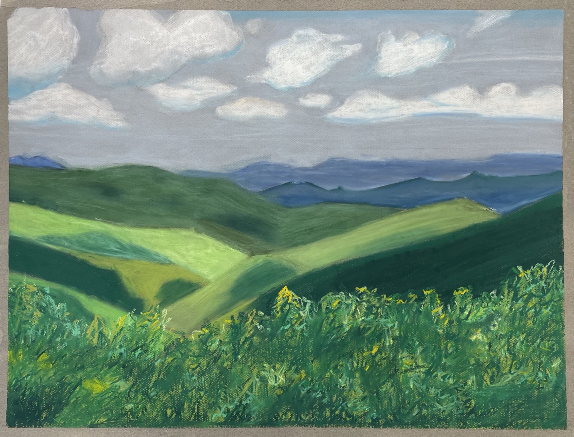 Blue Ridge Mountains Pastel
